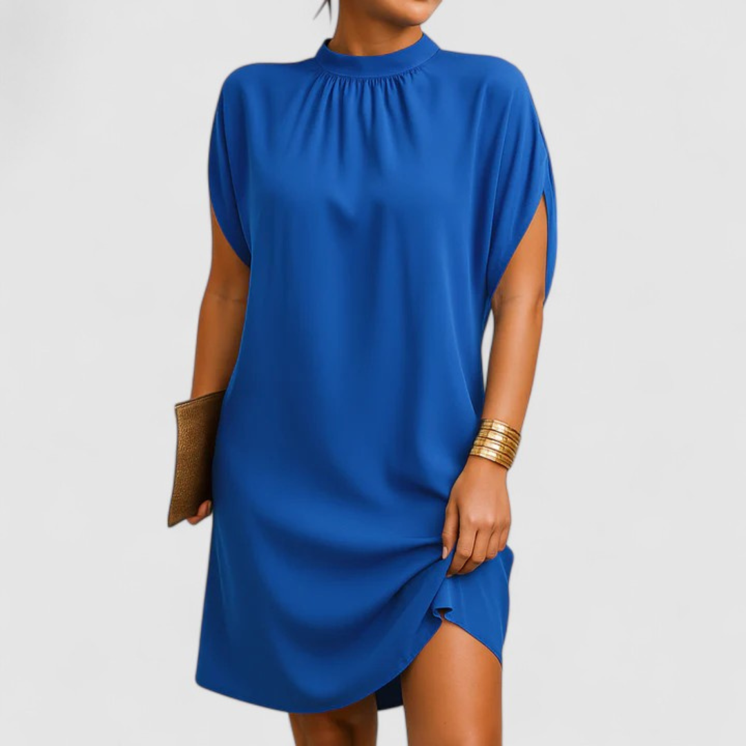 Amber | Minimalistische Mini Jurk Split-Mouw 1