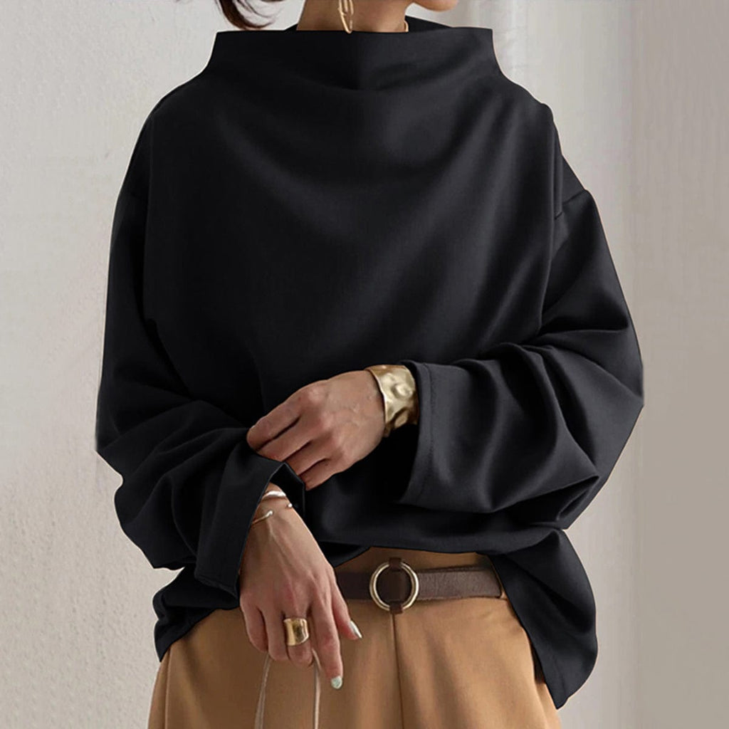 Angela | Oversized Dames Top met Trechterhals 0