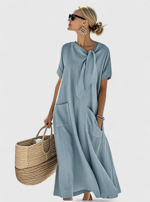 Antonina | Elegante Zomerjurk Dames Met Zakken 0