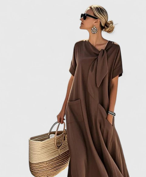 Antonina | Elegante Zomerjurk Dames Met Zakken 1