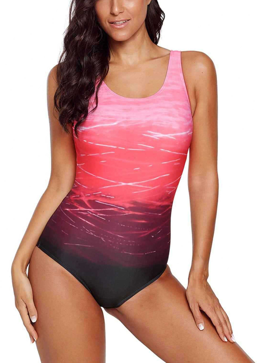 Aqua | Badkleding Eén Stuk U-hals Kleurverloop 1