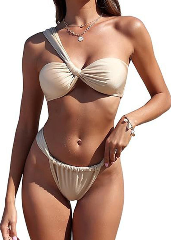 Aqua | Bikini Set Eén Schouder Blauw 4