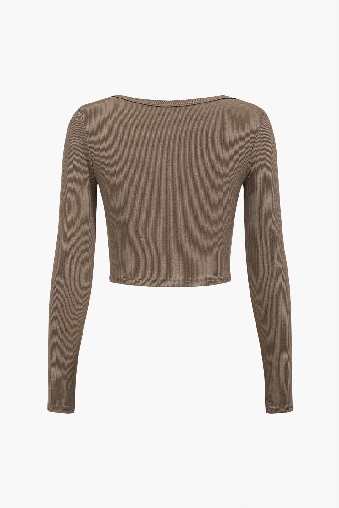 Asymmetrisch Langarmtop met Cut-Out en Knopdetails | Damesmode 1