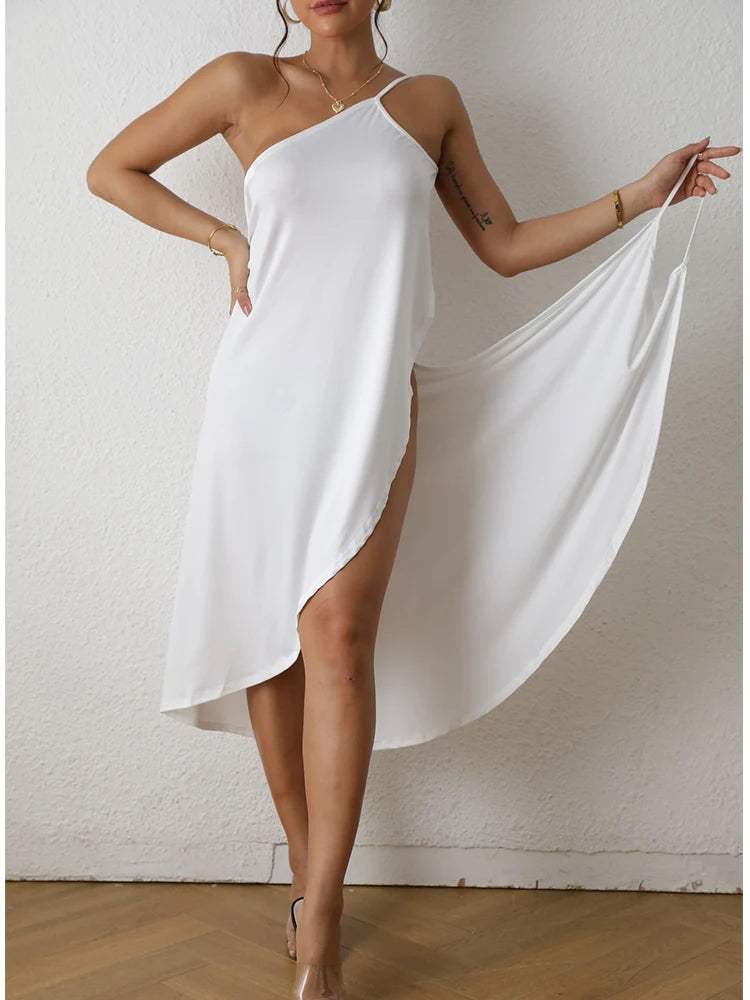 Asymmetrische Maxi-jurk met Hoge Split | Zomerjurk 4