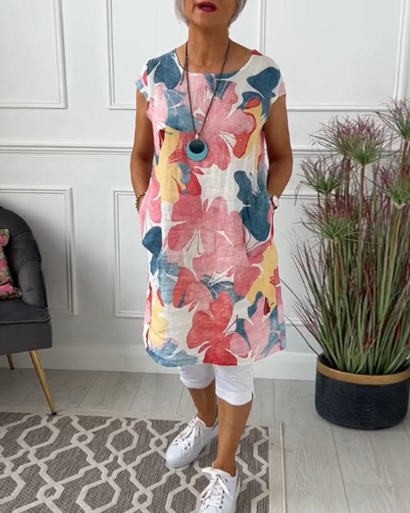 Asymmetrische Maxi Jurk met Hoge Split | Lange Zomerjurk Dames 0