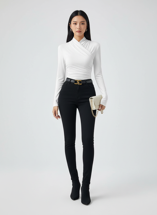 Asymmetrische One Shoulder Top | Elegante Damestop 0