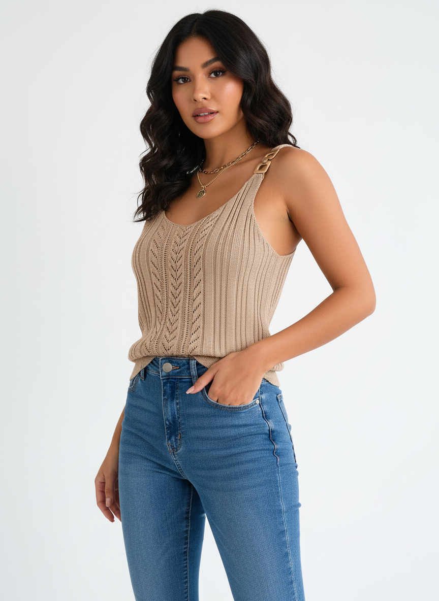 Aurelia Zomertop | Open Knit Dames Top 0