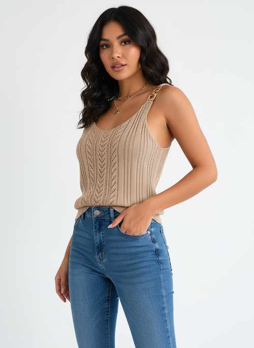 Aurelia Zomertop | Open Knit Dames Top 0
