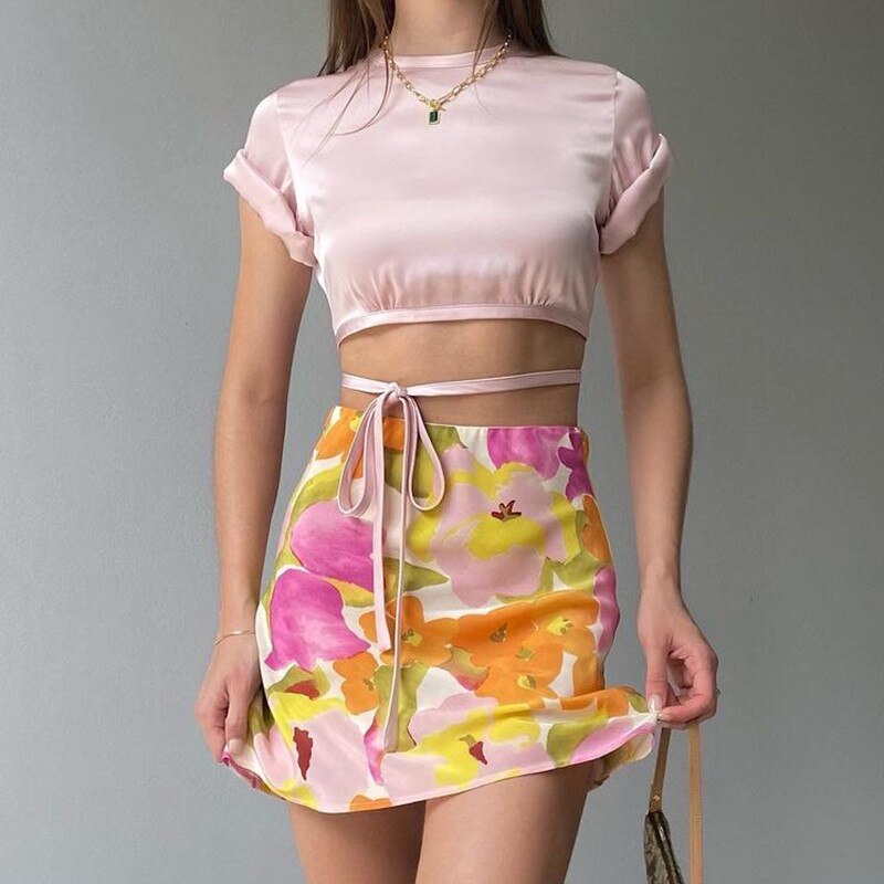 Baya Bohemian | Witte Zomerrok Dames met Bloemenprint 0