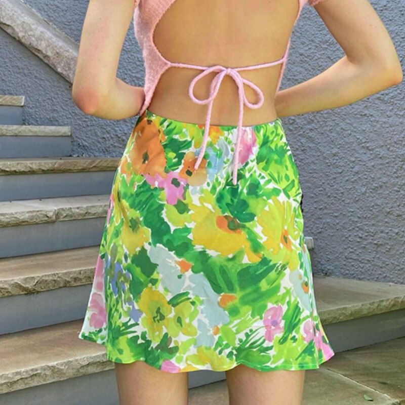 Baya Bohemian | Witte Zomerrok Dames met Bloemenprint 2