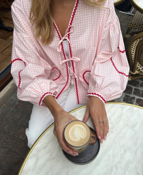 Betty | Romantische Blouse Dames met Hartprint 0