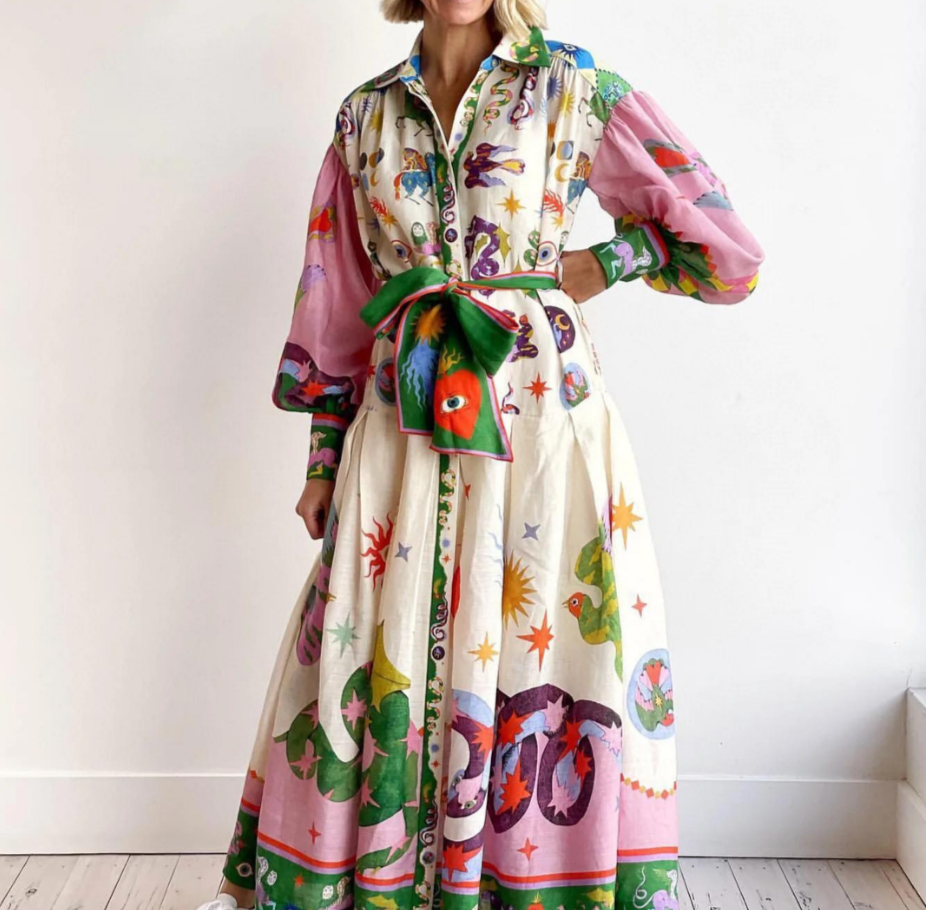 Beverly | Elegante Volumejurk voor Vrouwen met Speelse Patronen 0