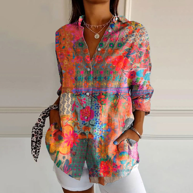 Bloemen Blouse | Damesmode met Lange Mouwen 0