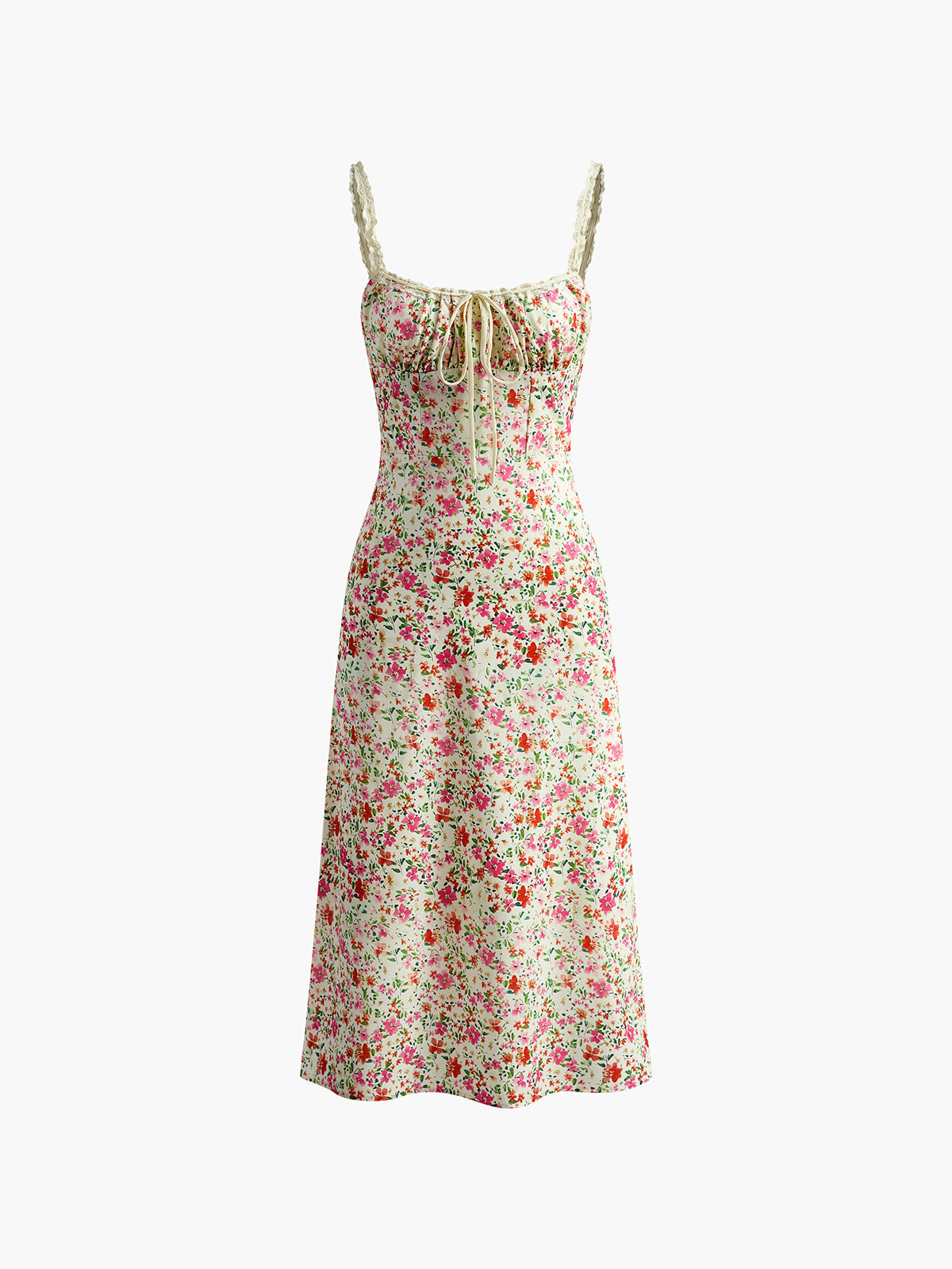 Bloemen Cami Midi Jurk | Elegante Zomerjurk Dames 5