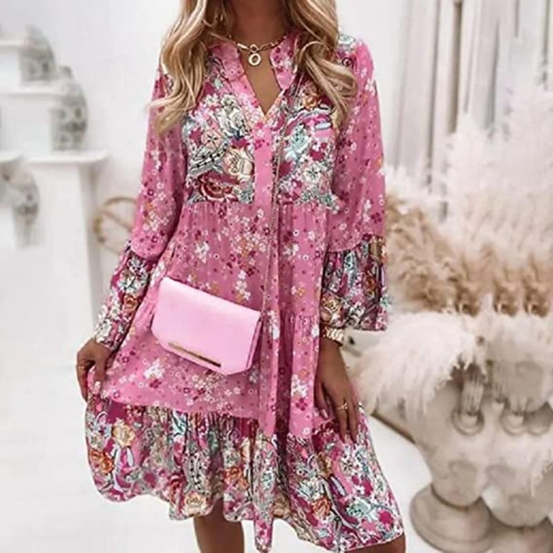 Boheme | Zomerjurk Dames V-hals Bloemenprint 0