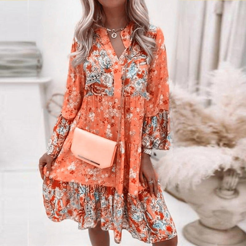 Boheme | Zomerjurk Dames V-hals Bloemenprint 3