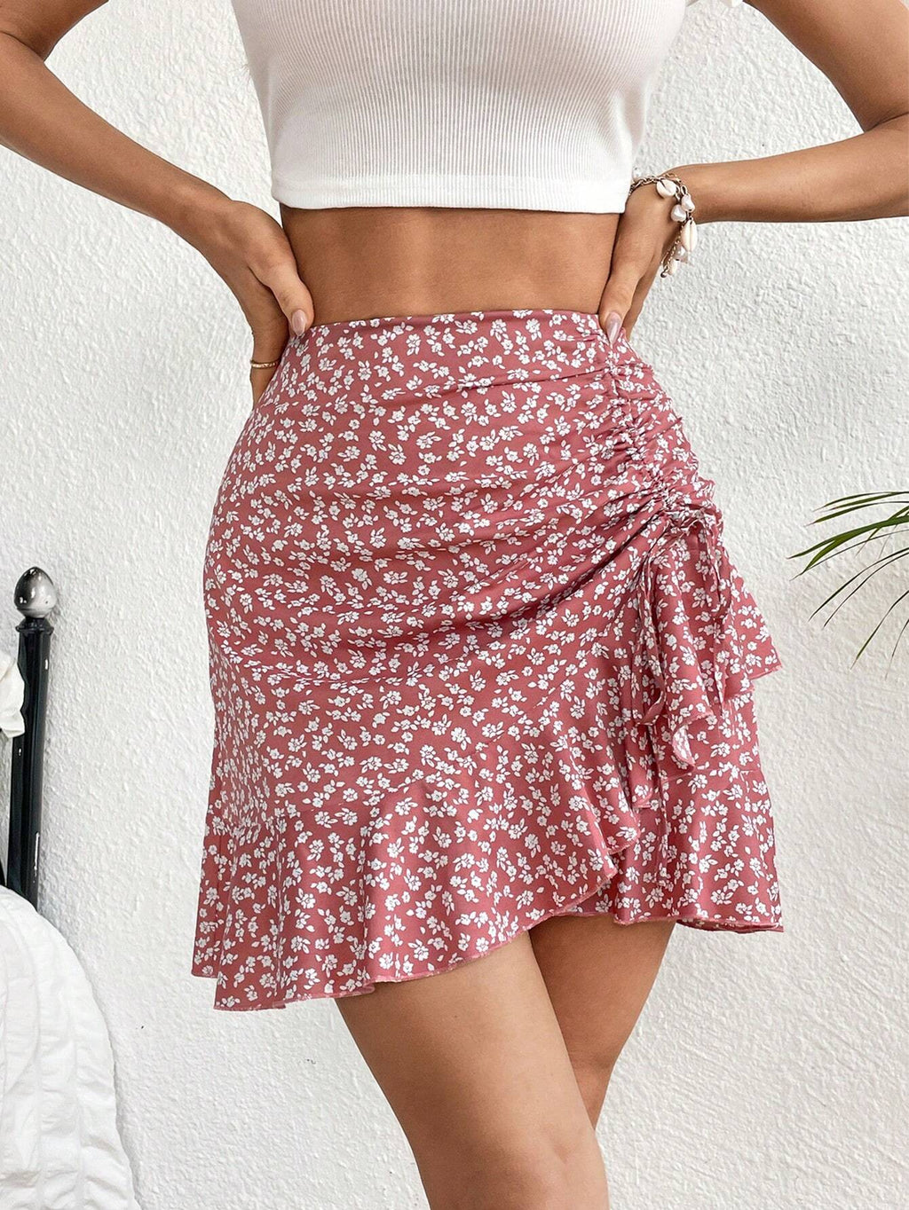Boho Bloemenrok met Koord | Damesmode Zomer Rok 1