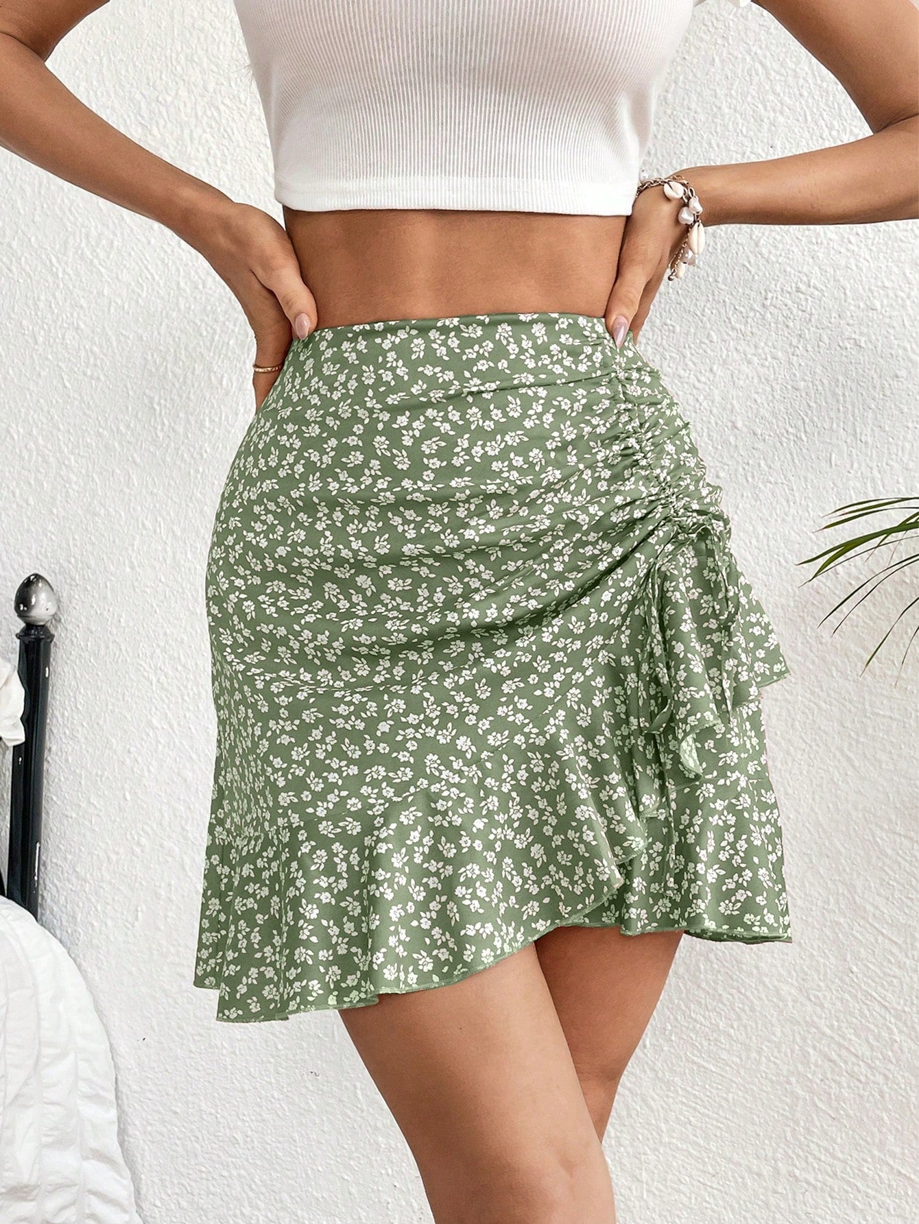 Boho Bloemenrok met Koord | Damesmode Zomer Rok 8