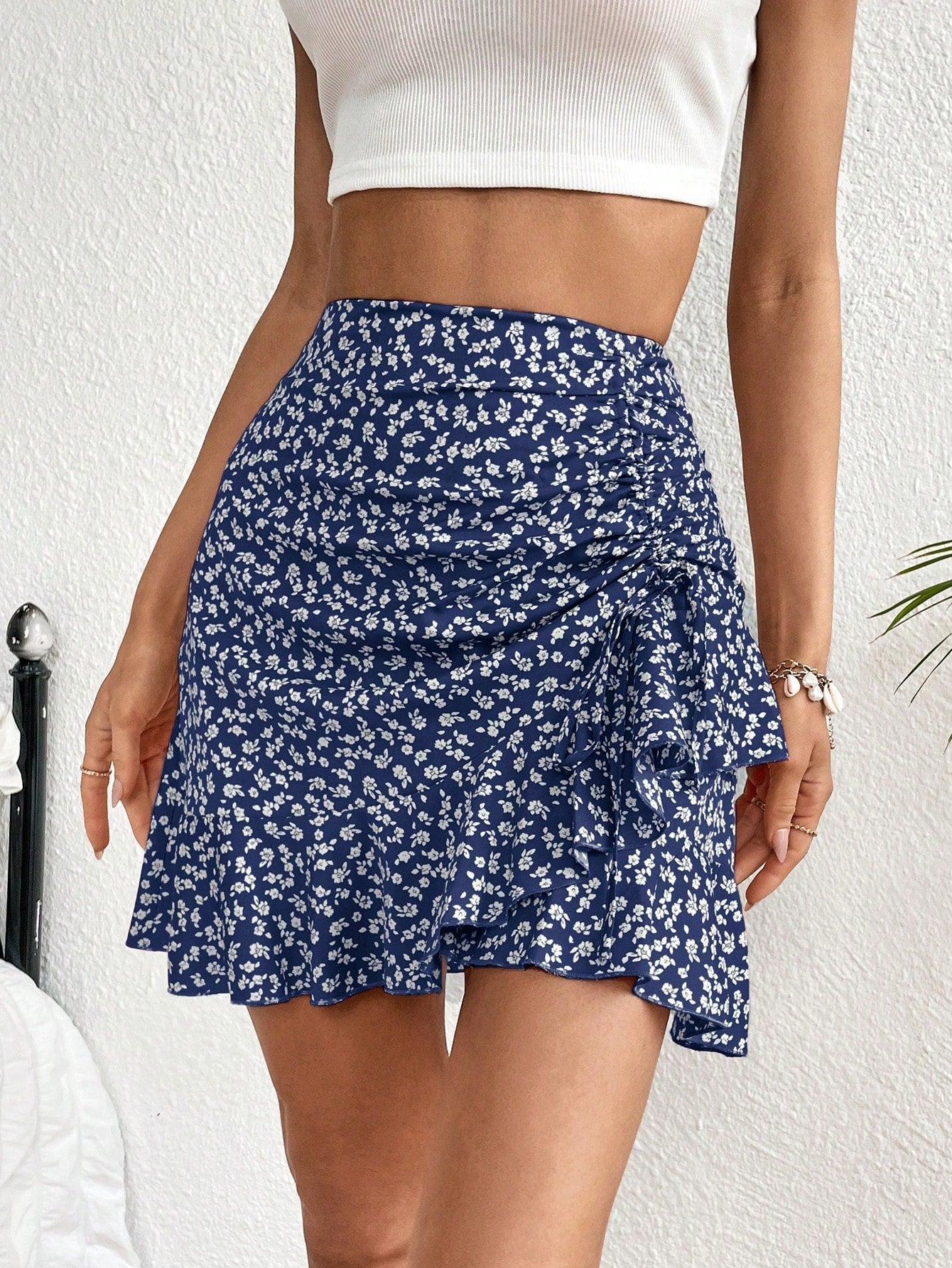Boho Bloemenrok met Koord | Damesmode Zomer Rok 9