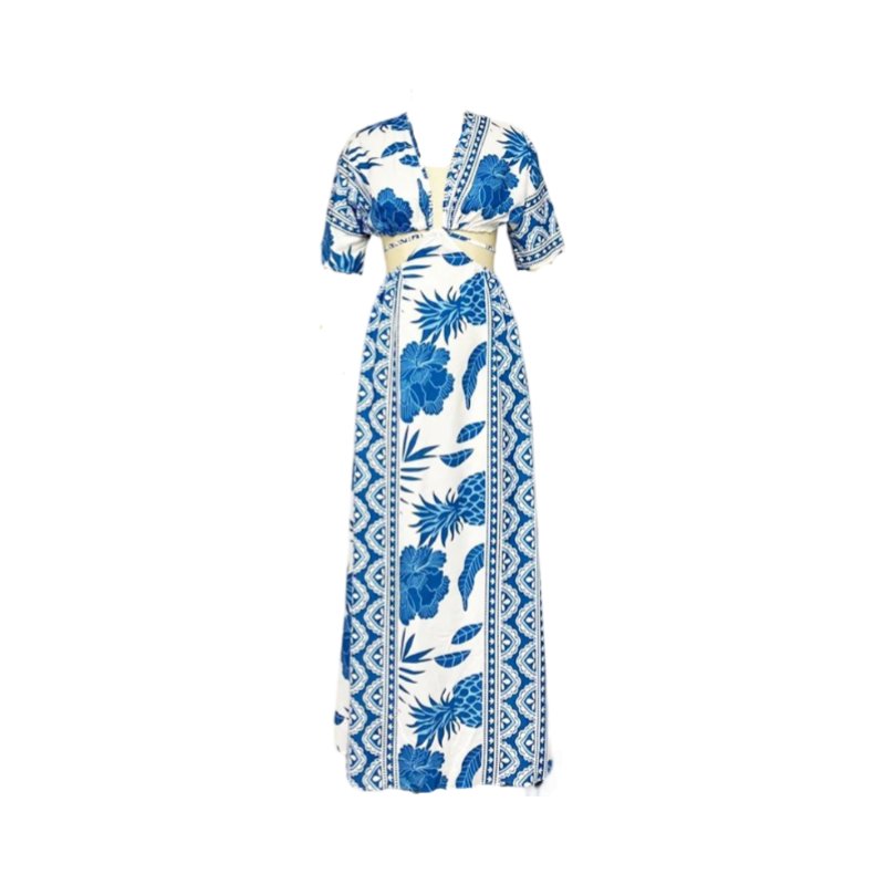 Cadora | Maxi Jurk Dames met Unieke Zomerprint 1