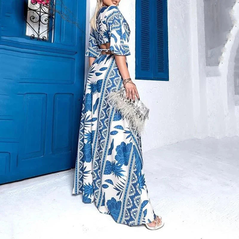 Cadora | Maxi Jurk Dames met Unieke Zomerprint 2