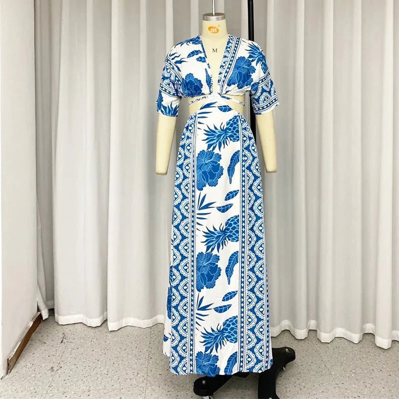 Cadora | Maxi Jurk Dames met Unieke Zomerprint 4