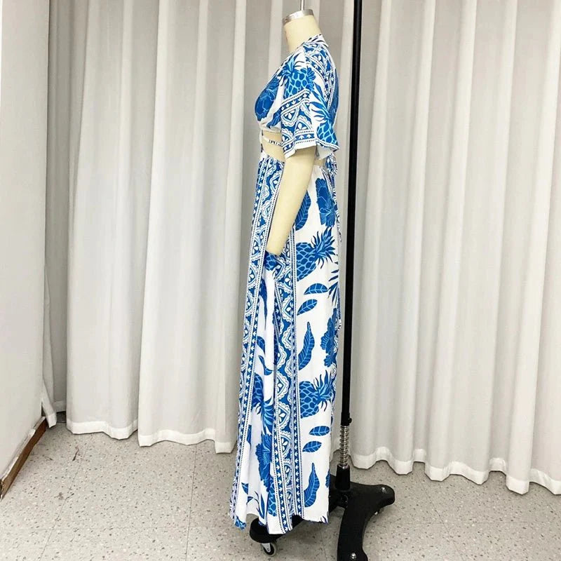 Cadora | Maxi Jurk Dames met Unieke Zomerprint 5