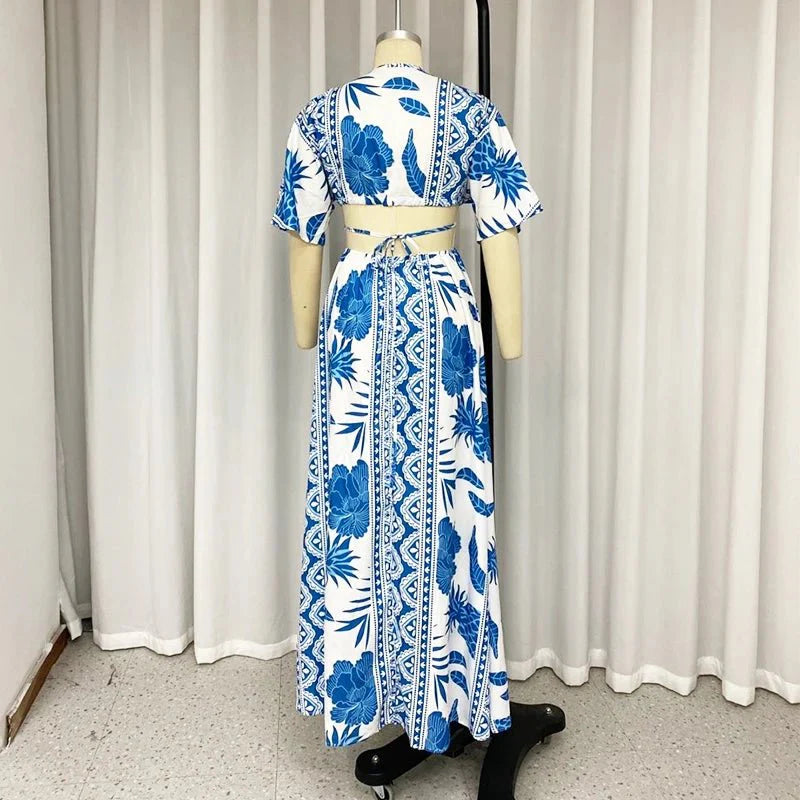 Cadora | Maxi Jurk Dames met Unieke Zomerprint 6