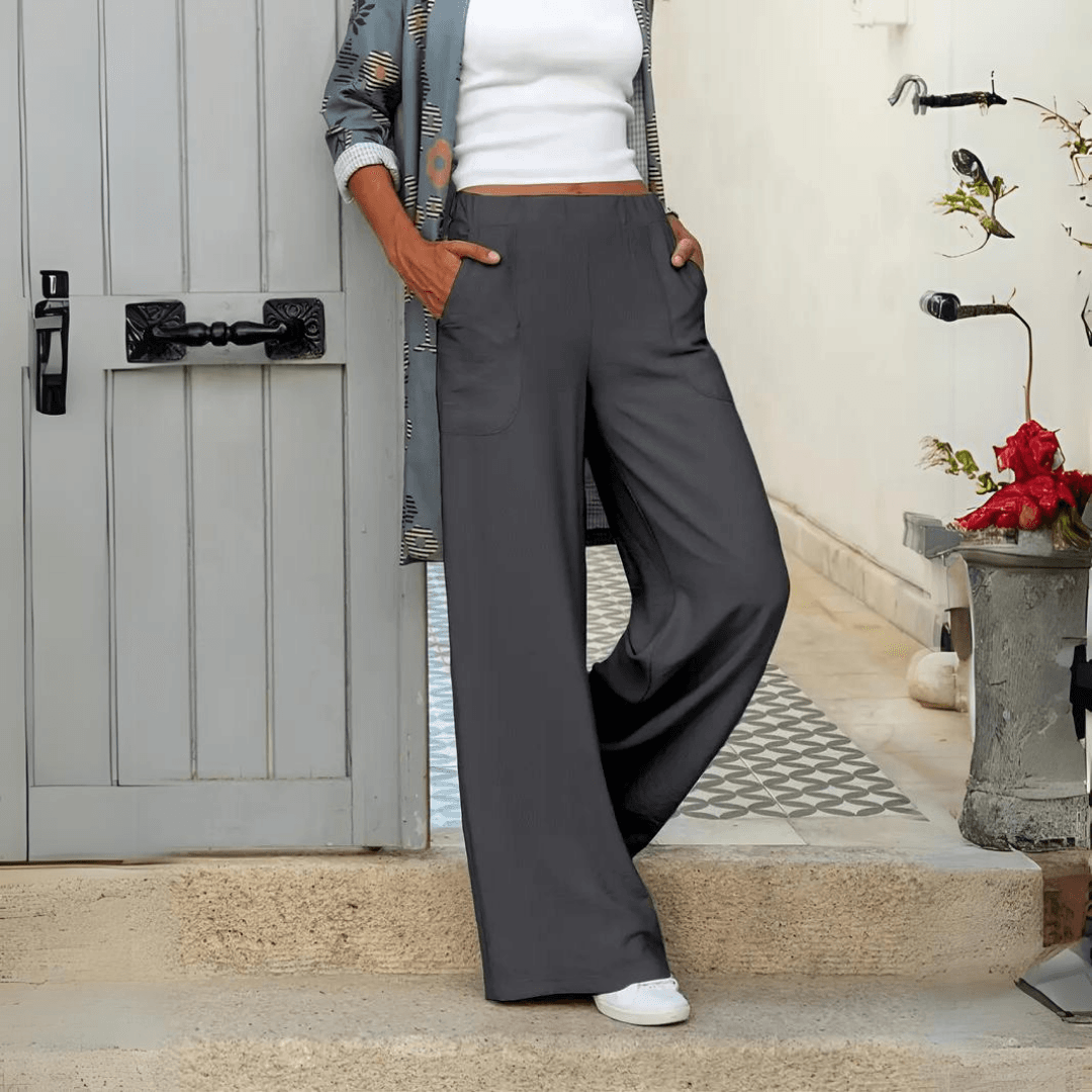 Casual Wijde Broek Dames | Losse Pasvorm Katoen 2
