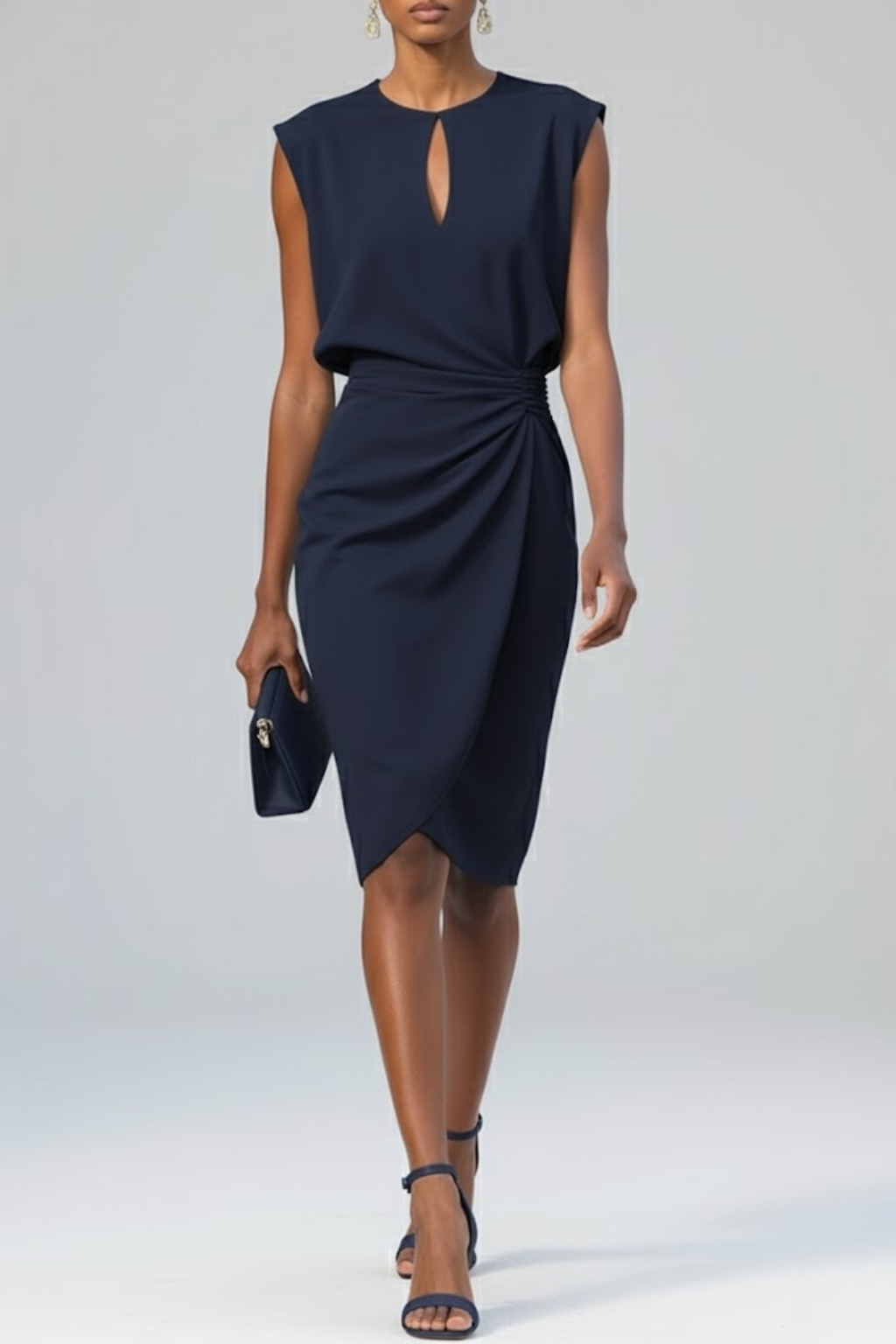 Clementine | Dames Midi-jurk met Keyhole Hals voor Zomer 1