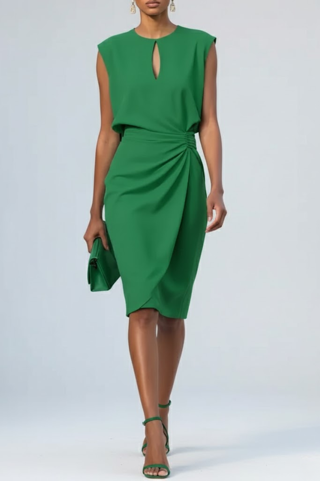 Clementine | Dames Midi-jurk met Keyhole Hals voor Zomer 4