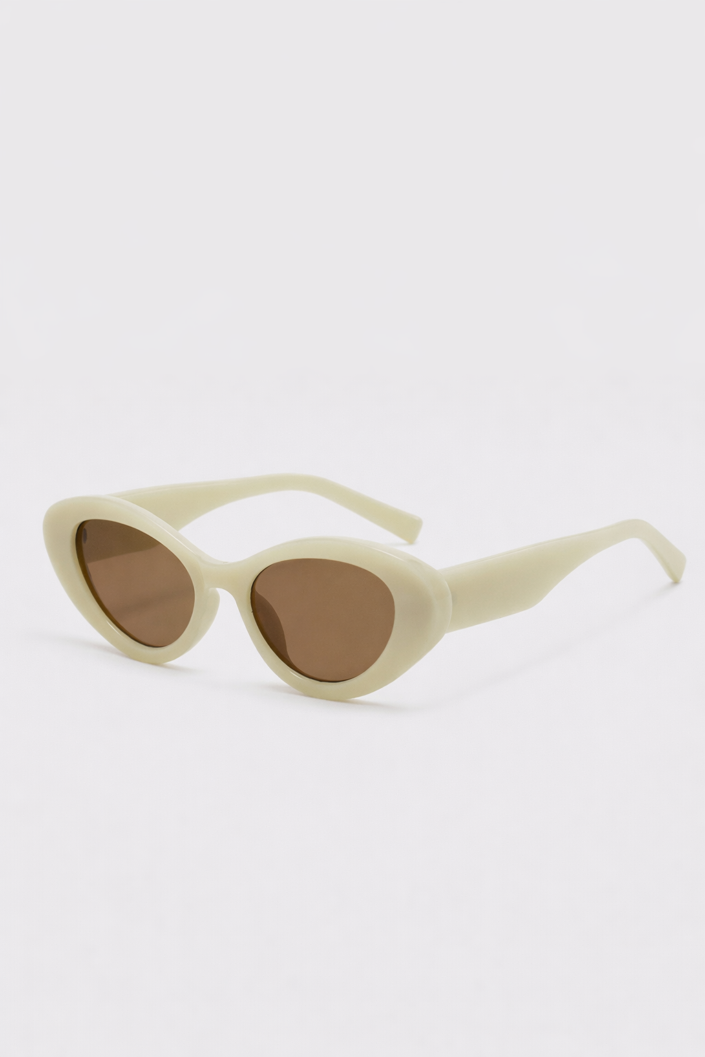 Crème Retro Cat-Eye Zonnebril Dames | Zonnebril Accessoire 0