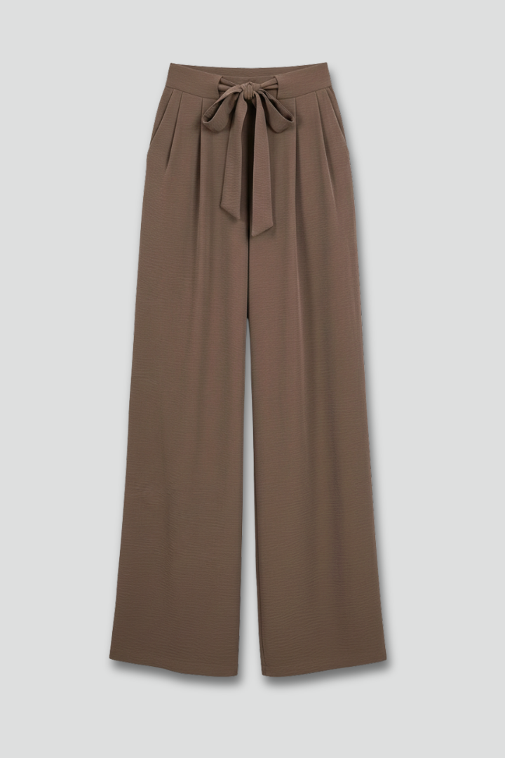 Dames Flared Broek met Koord Taille | Elegante Palazzo Pantalon 1