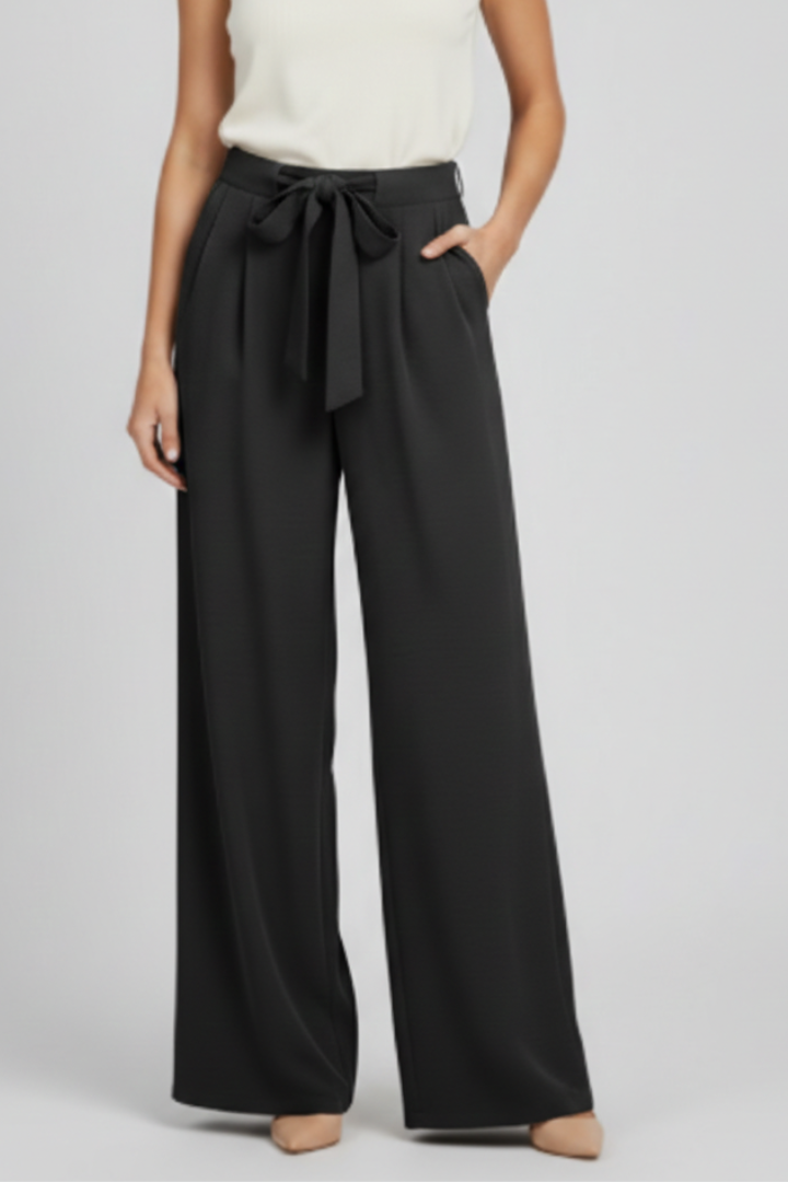 Dames Flared Broek met Koord Taille | Elegante Palazzo Pantalon 5