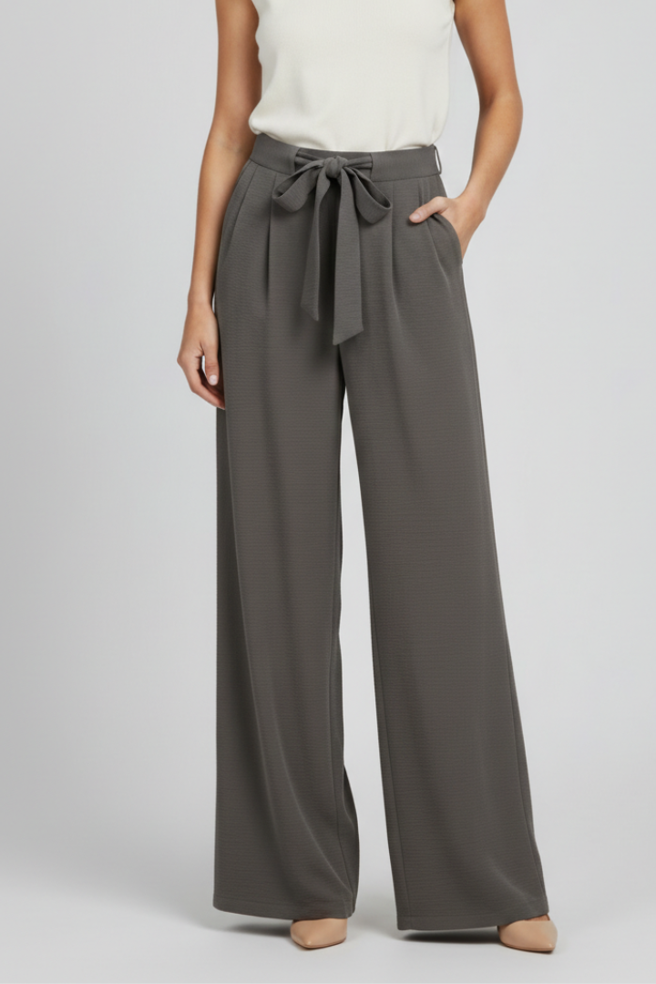Dames Flared Broek met Koord Taille | Elegante Palazzo Pantalon 6