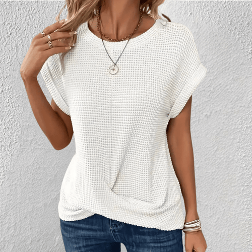 Dames Gebreide Top met Wafelstructuur | Blouse Dames Amber 1