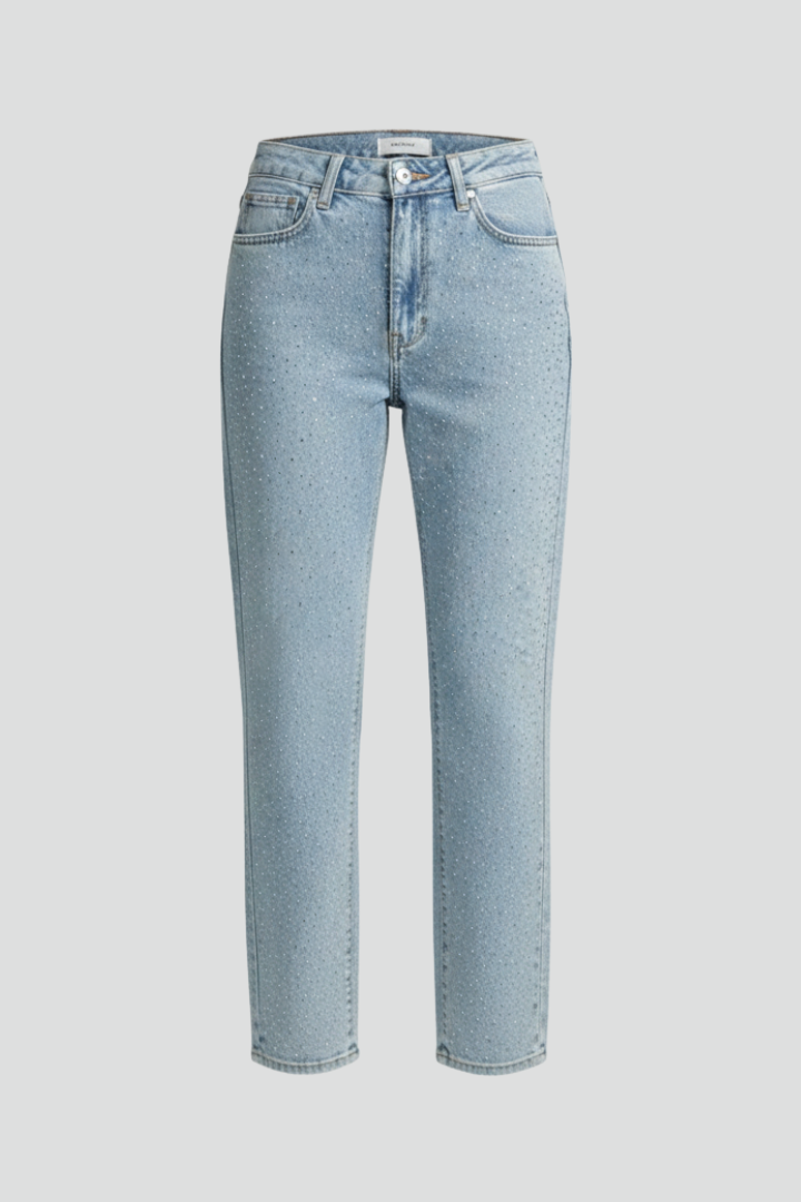 Dames Jeans High Waist Glanzend | Rechte Pijp Jeans 1