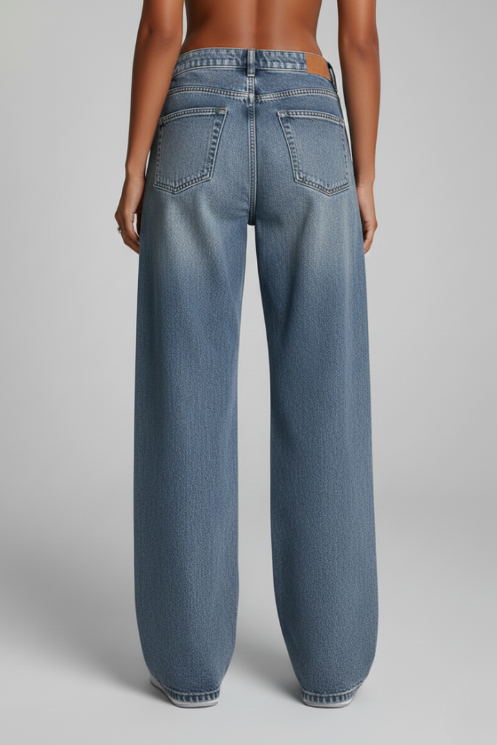 Dames Jeans Met Wijde Pijpen | Relaxed Fit Spijkerbroek 3