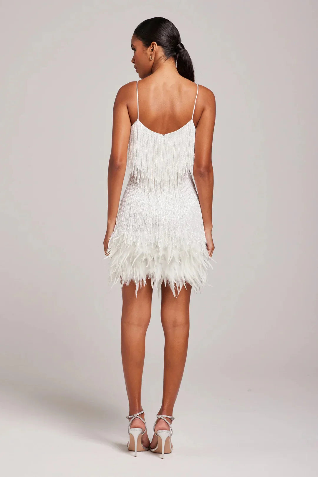 Dames Mini Jurk met Veren Zoom | Chic en Elegante Jurk 3