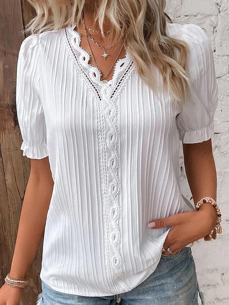 Dames V-Hals T-Shirt | Lichtgewicht en Comfortabel 0