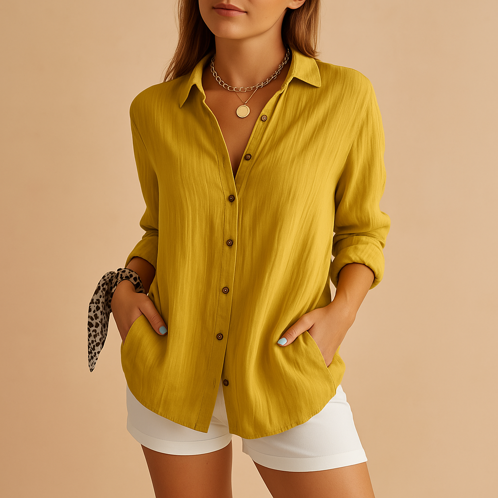 Damesblouse Miranda | Lange Mouwen en Button-Down 2