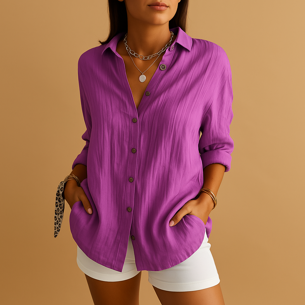 Damesblouse Miranda | Lange Mouwen en Button-Down 8