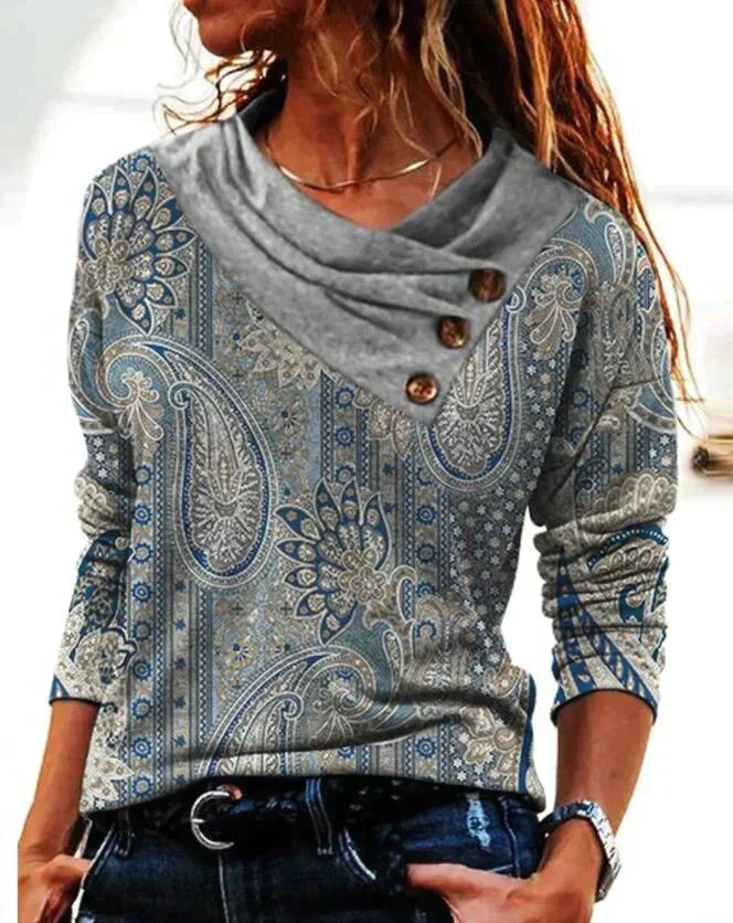 Damesblouse Paisleyprint met Lange Mouwen | Casual Chic 1