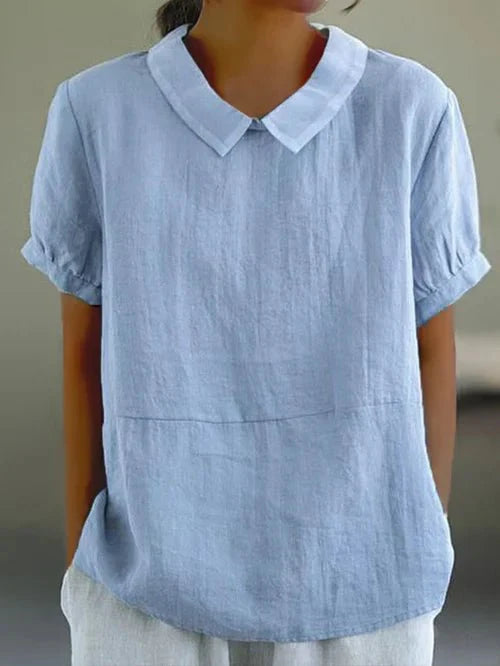 Damesblouse met Peter Pan-kraag | Relaxed Fit 0