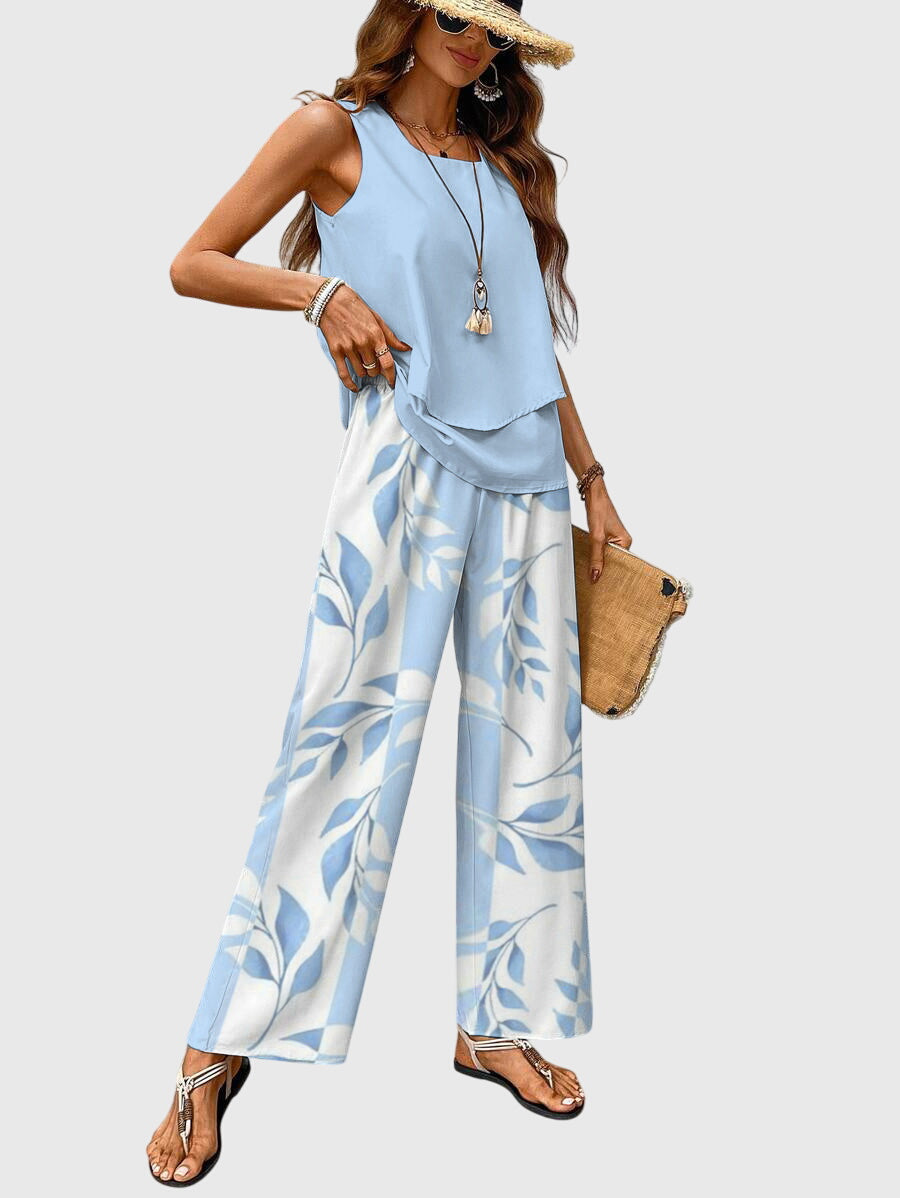 Damesbroek Hoge Taille met Wijde Pijpen | Zomer Outfit 1