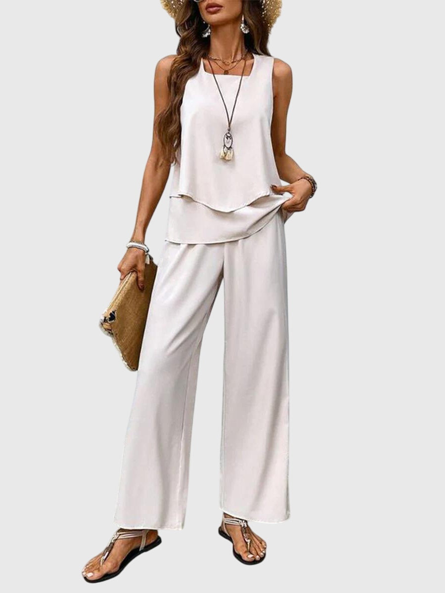 Damesbroek Hoge Taille met Wijde Pijpen | Zomer Outfit 4