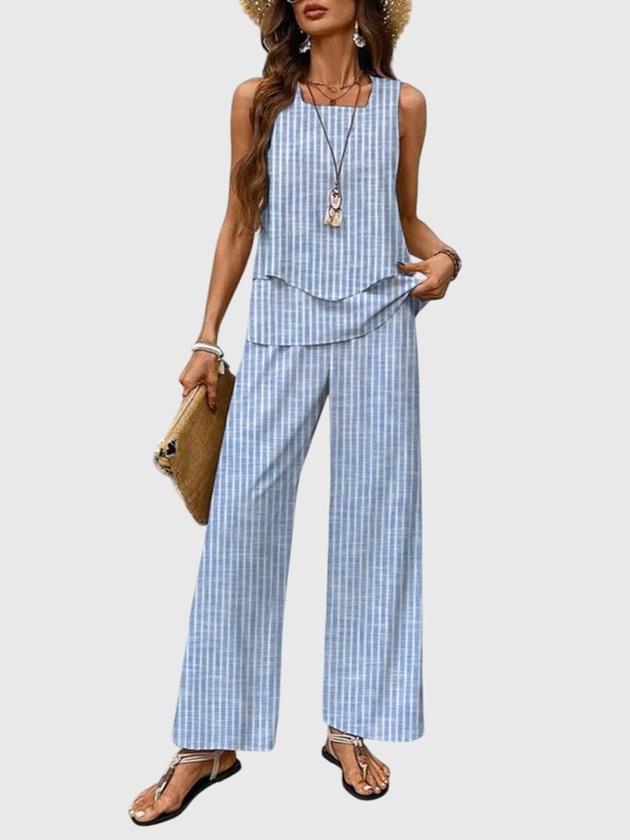 Damesbroek Hoge Taille met Wijde Pijpen | Zomer Outfit 6