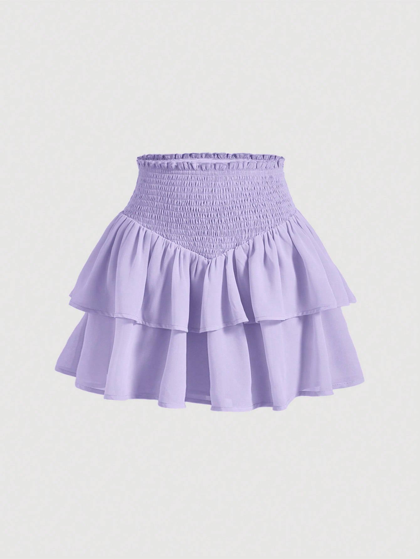 Dubbele Ruche Rok | A-symmetrische Minirrok Dames 8