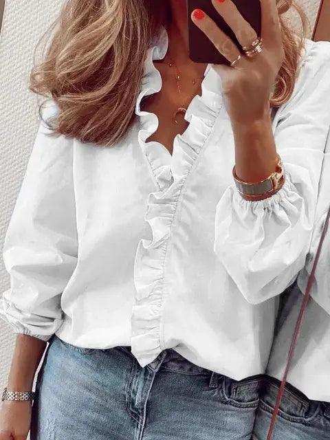 Elegante Blouse met Ruches | Blouse Dames voor Elke Gelegenheid 3