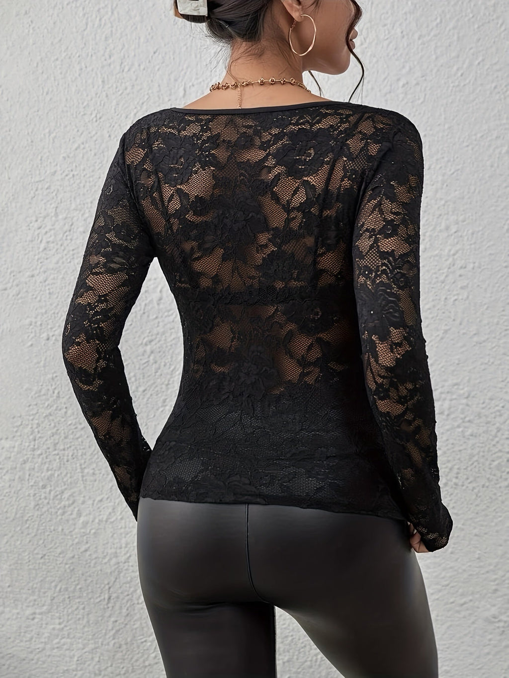 Elegante Dames Top met Lange Mouwen | Blouse Dames 1